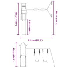 Vidaxl Dětské hřiště na zahradu masivní dřevo douglasky