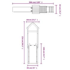 Vidaxl Dětské hřiště na zahradu masivní dřevo douglasky