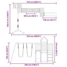 Vidaxl Dětské hřiště na zahradu impregnované borové dřevo