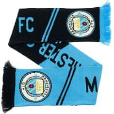 FotbalFans Šála Manchester City FC, modro-černá, 132x19 cm