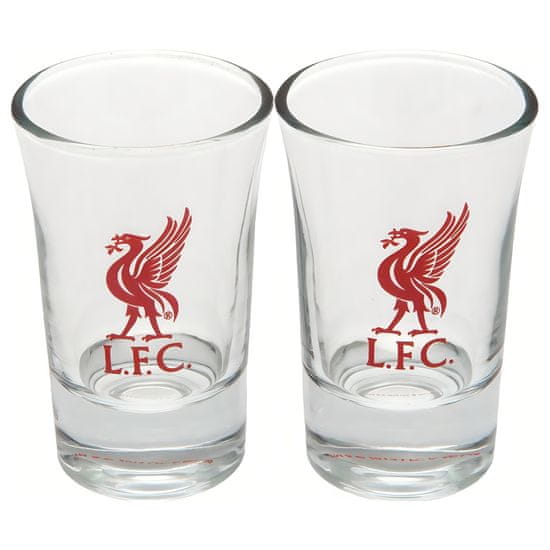 FotbalFans Panáky Liverpool FC, skleněné, sada 2ks, 50 ml