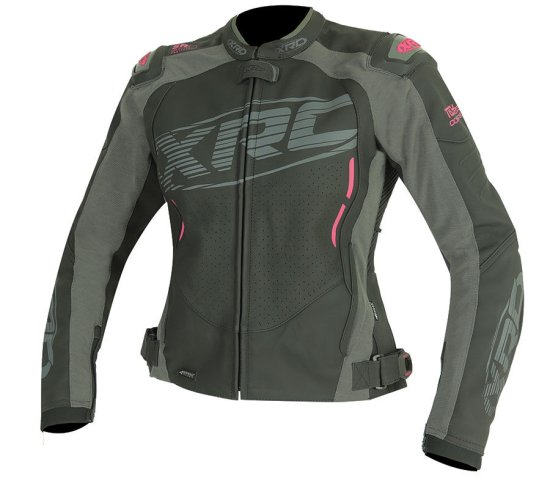 XRC Dámská bunda na moto Haderg 2.0 blk/grey/pink