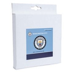 FotbalFans Kovový LED znak Manchester City FC, modrý, 25 cm