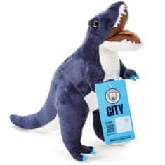 FotbalFans Plyšový T-Rex Manchester City FC, modrý, 30 cm