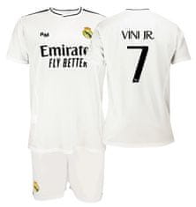 FotbalFans Dětský dres Real Madrid FC 24/25, Vini Jr, sada, replika | 11-12r