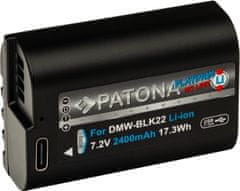 PATONA baterie pro digitální kameru Panasonic DMW-BLK22 2400mAh Li-Ion Platinum USB-C nabíjení