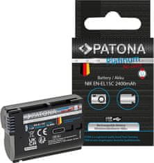 PATONA baterie pro foto Nikon EN-EL15C 2400mAh Li-Ion Platinum USB-C nabíjení