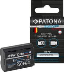 PATONA baterie pro foto Fuji NP-W235 2400mAh Li-Ion Platinum USB-C nabíjení