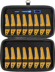 MusicNomad MusicNomad MN676 Diamond Coated Nut File Complete Shop Set 16pc w/New Storage Case & Cleaning Brush - sada pilníků na akustickou, elektrickou a klasickou kytaru 16ks