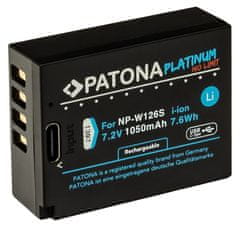 PATONA baterie pro foto Fuji NP-W126S 1050mAh Li-Ion Platinum USB-C nabíjení