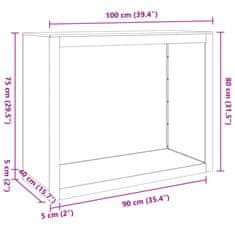 Vidaxl Stojan na palivové dřevo 100 x 40 x 80 cm cortenová ocel