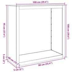 Vidaxl Stojan na palivové dřevo 100 x 40 x 100 cm nerezová ocel