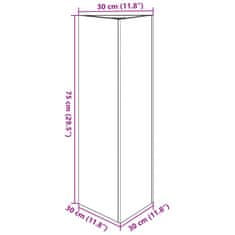 Vidaxl Zahradní truhlíky 2 ks trojúhelník 30x26x75 cm pozinkovaná ocel