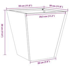 Vidaxl Zahradní truhlíky 30 x 30 x 30 cm 2 ks pozinkovaná ocel