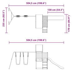 Vidaxl Dětské hřiště na zahradu impregnované borové dřevo