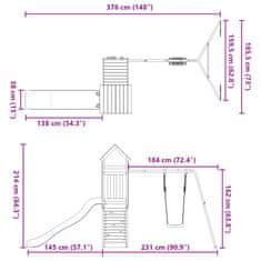 Vidaxl Dětské hřiště na zahradu masivní dřevo douglasky