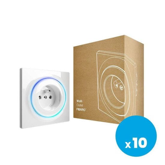 FIBARO Inteligentní zásuvka - FIBARO Walli Outlet type E (FGWOE-011), 10ks