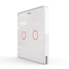 HELTUN HELTUN Touch Panel Switch Duo (HE-TPS02-WWM), Z-Wave nástěnný vypínač 2 tlačítka, Bílý