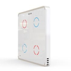 HELTUN HELTUN Touch Panel Switch Quarto (HE-TPS04-WWM), Z-Wave nástěnný vypínač 4 tlačítka, Bílý