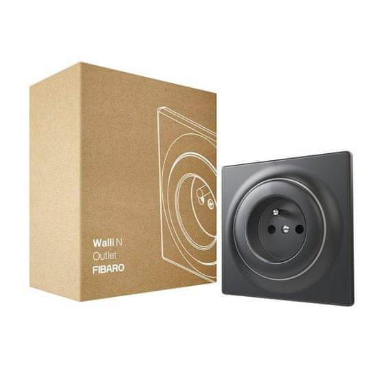 Zásuvka bez inteligence - FIBARO Walli N Outlet type E Anthracite (FGWSONE-011-8)