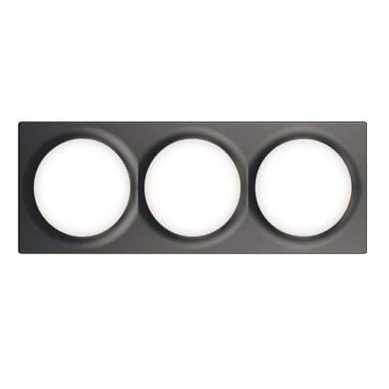 FIBARO Trojrámik pro vypínače Walli - FIBARO Walli Triple Cover Plate Anthracite (FG-Wx-PP-0004-8)