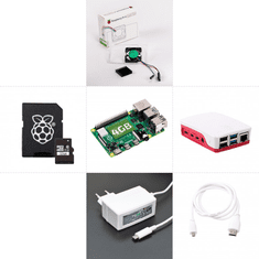 Raspberry Pi Zonepi sada s Raspberry Pi 4, 4GB RAM, 32GB karta, oficiální krabička, bílá