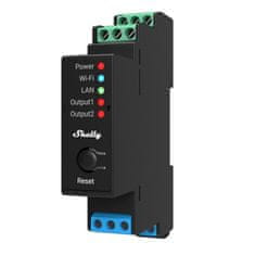 Shelly Shelly Pro 2PM - spínací modul s měřením spotřeby 2x 16A (LAN, WiFi, Bluetooth)