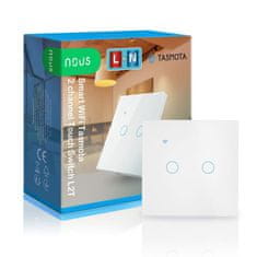 Nous Nous L2T WiFi Smart Světelný vypínač s Tasmota firmwarem (2 kanály)