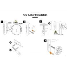 danalock Danalock V3 Salto DL Key Turner adaptér pro cylindrické vložky Euro