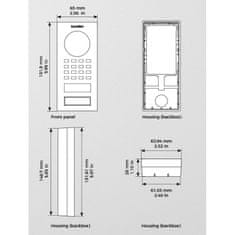 Doorbird DoorBird D1101V, Povrchová montáž, Nehrdzavejúci ocel V2A, Leštěný