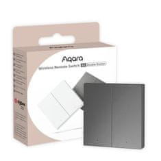 AQARA AQARA Wireless Remote Switch H1 Double Rocker (WRS-R02-G), Šedá - Zigbee dvoj tlačítkový bateriový vypínač