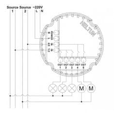 HELTUN HELTUN Touch Panel Switch Quarto (HE-TPS04-WWM), Z-Wave nástěnný vypínač 4 tlačítka, Bílý