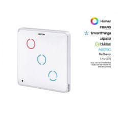 HELTUN HELTUN Touch Panel Switch Trio (HE-TPS03-WWM), Z-Wave nástěnný vypínač 3 tlačítka, Bílý