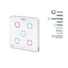 HELTUN HELTUN Touch Panel Switch Quinto (HE-TPS05-WWM), Z-Wave nástěnný vypínač 5 tlačítek, Bílý