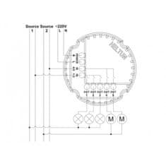 HELTUN HELTUN Touch Panel Switch Quinto (HE-TPS05-CZ), Z-Wave wall switch 5 buttons, Černé sklo Stříbrný rám