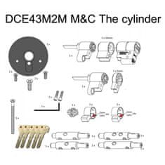 danalock M&C Modulární cylindr pro Danalock V3, vnitřní délka 20 mm