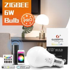 Gledopto GLEDOPTO Zigbee Pro 6W LED Bulb Dual White and Color (GL-B-007P) - multibarevná LED žárovka