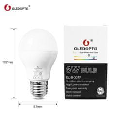 Gledopto GLEDOPTO Zigbee Pro 6W LED Bulb Dual White and Color (GL-B-007P) - multibarevná LED žárovka