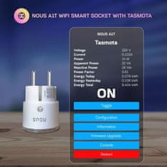 Nous Nous A1T WiFi Smart Zásuvka s Tasmota firmwarem do 16A (4 kusy)