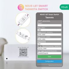 Nous Nous L6T WiFi Smart Spínací Modul s Tasmota firmwarem