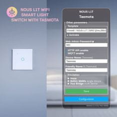 Nous Nous L1T WiFi Smart Světelný vypínač s Tasmota firmwarem