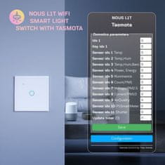 Nous Nous L1T WiFi Smart Světelný vypínač s Tasmota firmwarem