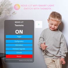 Nous Nous L1T WiFi Smart Světelný vypínač s Tasmota firmwarem