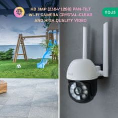 Nous Nous W6 WiFi Smart PTZ Venkovní Mini IP Kamera 3MP Tuya