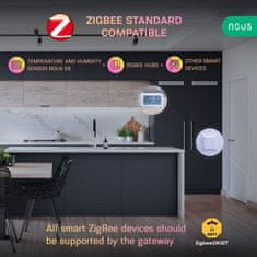 Nous Nous E6 LCD Zigbee Smart Teplotní a Vlhkostní Senzor