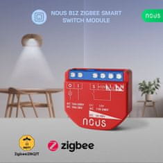 Nous Nous B1Z ZigBee Smart Spínací Modul (1 kanál, bez měření spotřeby)