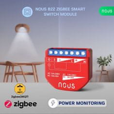 Nous Nous B2Z ZigBee Smart Spínací Modul (1 kanál, měření spotřeby)