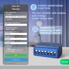 Nous Nous B3T WiFi Tasmota Spínací Modul (2 kanály, měření spotřeby) / Žaluziový Modul (1 kanál, ESP32)