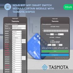 Nous Nous B3T WiFi Tasmota Spínací Modul (2 kanály, měření spotřeby) / Žaluziový Modul (1 kanál, ESP32)