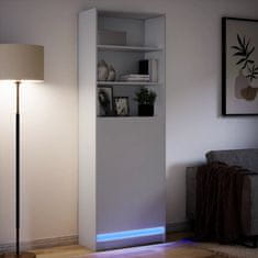 Vidaxl Skříň highboard s LED bílá 69 x 32,5 x 200 cm kompozitní dřevo